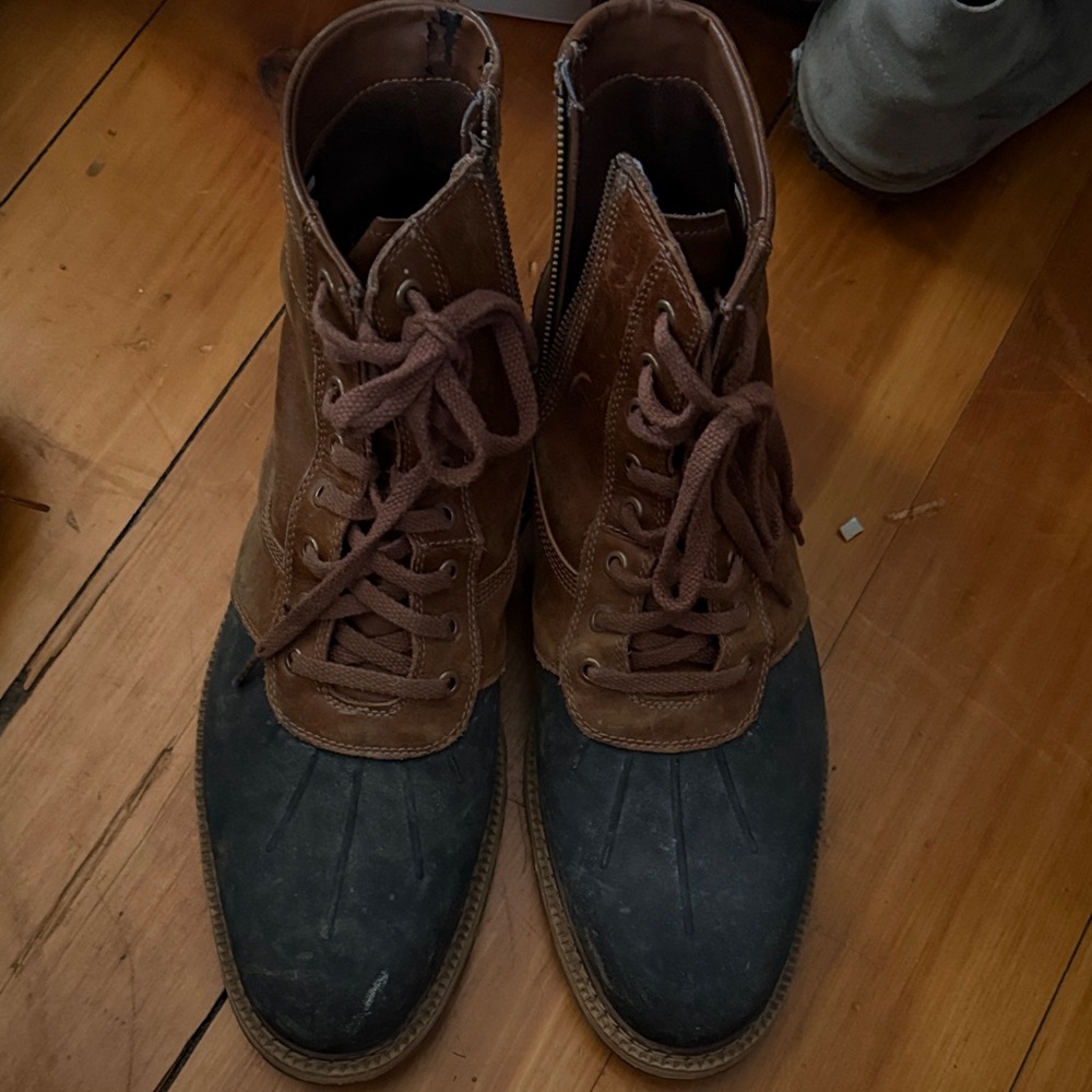 Timberland Men's Black and Brown Leather Boots